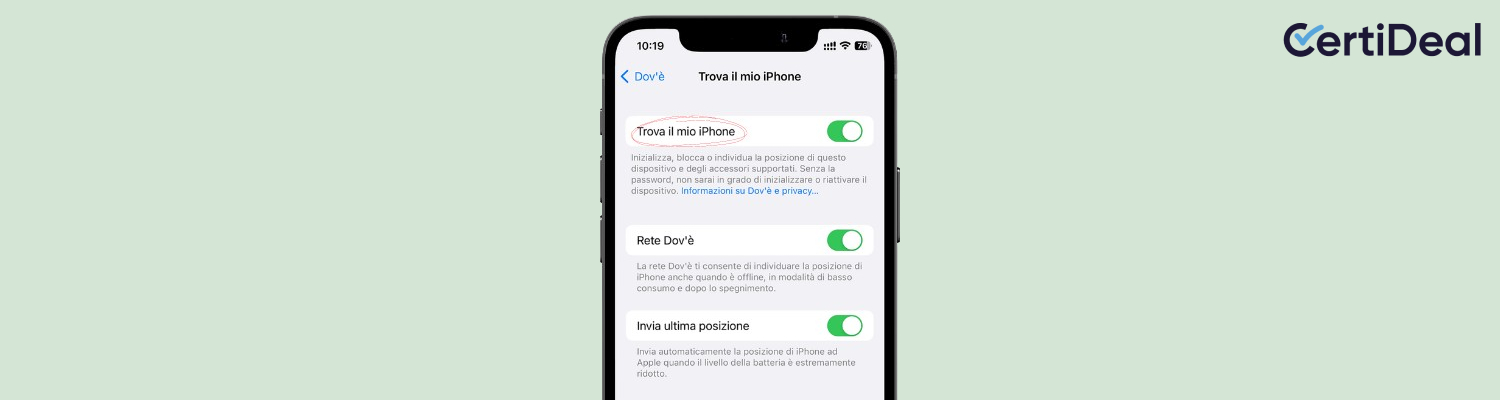 trova il mio iphone